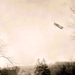 Łososiński Jak-12 (SP-AWF) na limanowskimi Sowlinami - wiosna 1973